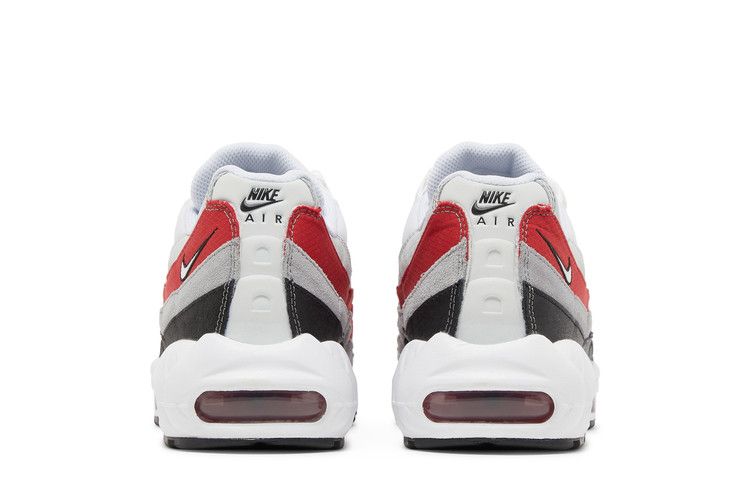 Nike Air Max 95 White Varsity Red Particle Gray