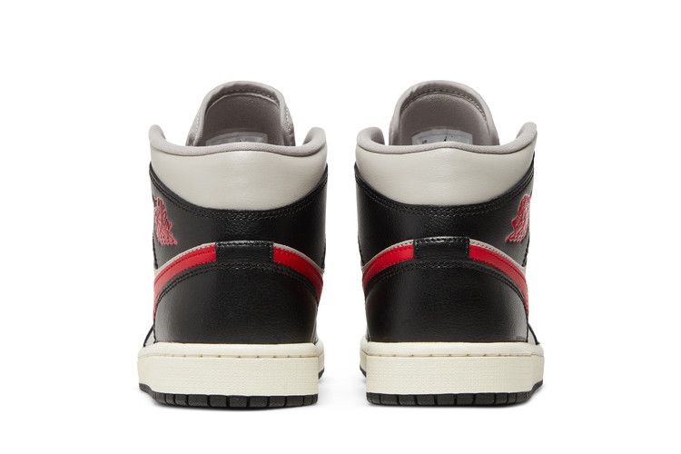 Jordan 1 Mid Black College Grey Gym Red (Women's)