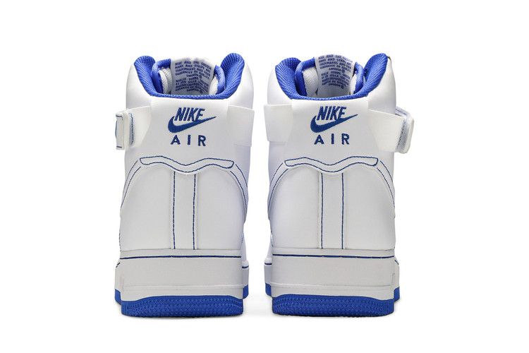 Nike Air Force 1 High White Royal Blue Contrast Stitch
