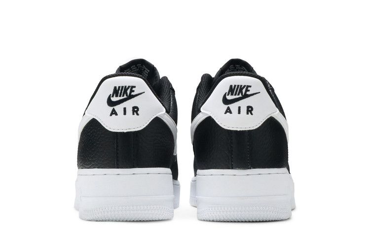 Nike Air Force 1 Low '07 Black White Pebbled Leather