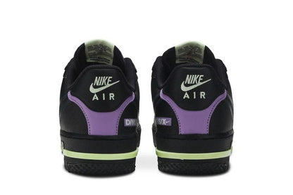 Nike Air Force 1 React Black Violet Star Barely Volt