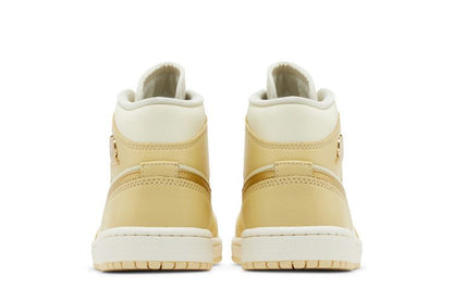 Jordan 1 Mid SE Pale Vanilla Metallic Gold (Women's)