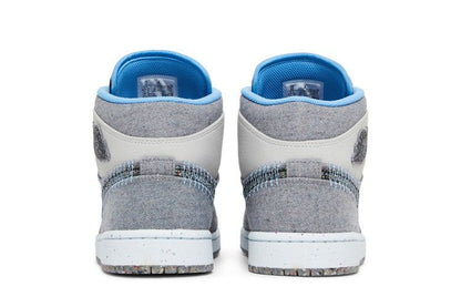 Jordan 1 Mid Crater Grey University Blue