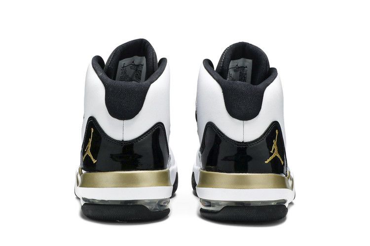Jordan Max Aura White Metallic Gold Black