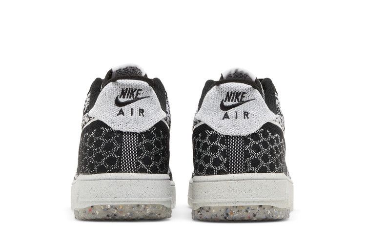 Nike Air Force 1 Low Crater Flyknit Black White Melange