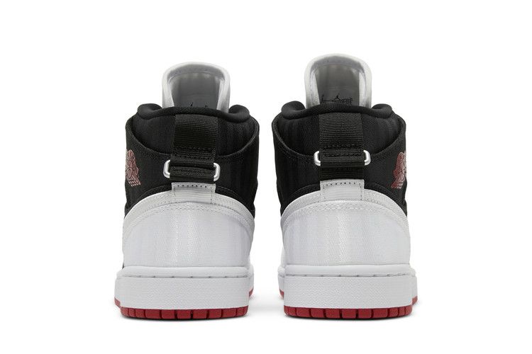 Jordan 1 Mid SE Utility Canvas White Black Gym Red (Women's)