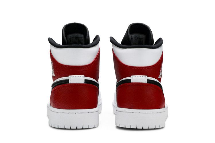 Jordan 1 Mid White Black Gym Red