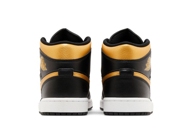 Jordan 1 Mid Black Metallic Gold
