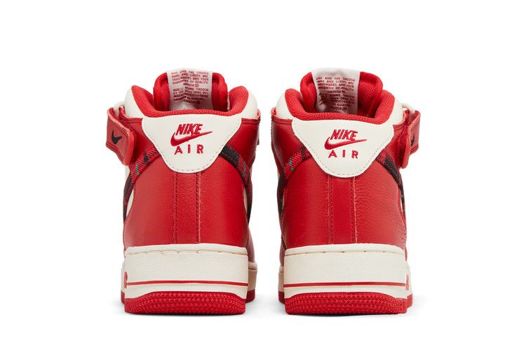 Nike Air Force 1 Mid '07 LX Plaid Cream Red