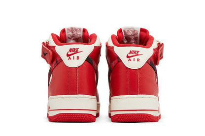 Nike Air Force 1 Mid '07 LX Plaid Cream Red