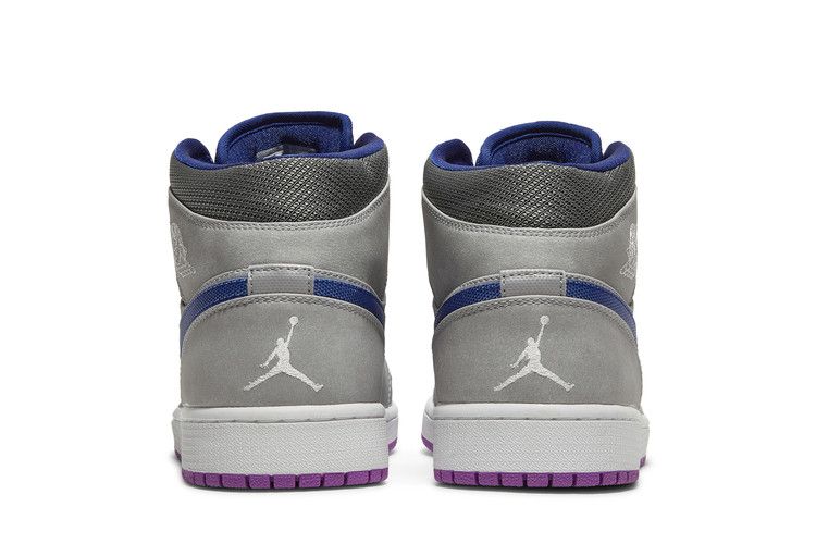 Jordan 1 Mid Matte Silver Laser Purple