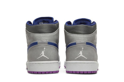 Jordan 1 Mid Matte Silver Laser Purple
