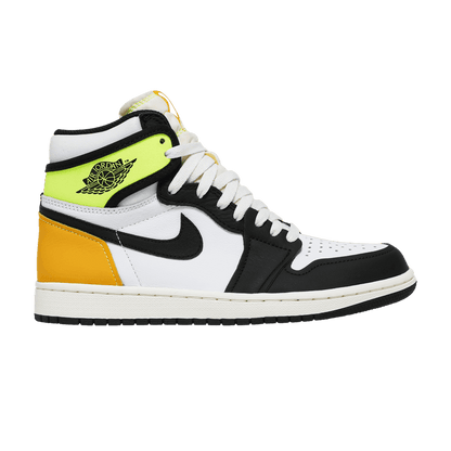 Jordan 1 Retro High White Black Volt University Gold