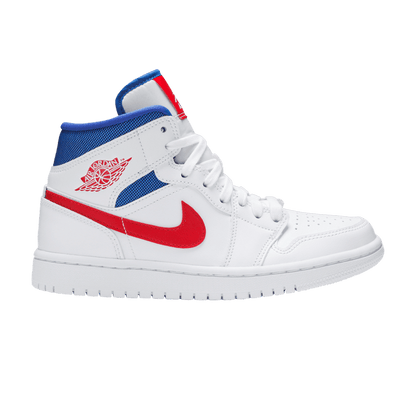 Jordan 1 Mid White Red Royal (Women's)