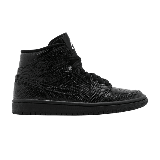 Jordan 1 Mid Black Snakeskin (Women's)