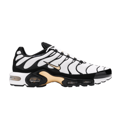 Nike Air Max Plus White Black Metallic Gold