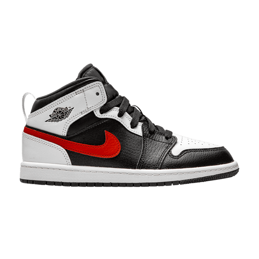 Jordan 1 Mid White Black Chile Red (PS)