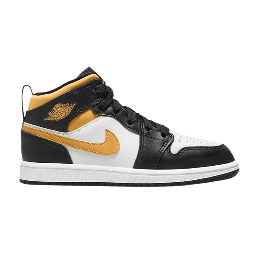 Jordan 1 Mid White Pollen Black (PS)