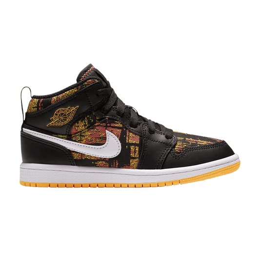 Jordan 1 Mid Black Laser Orange Bright Melon (PS)