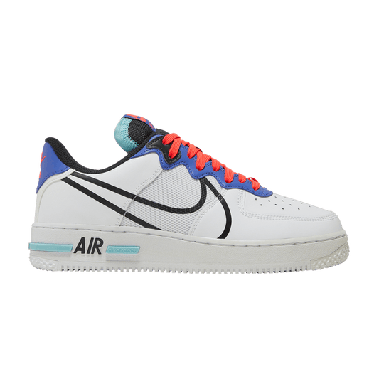 Nike Air Force 1 Low React White Astronomy Blue Laser Crimson