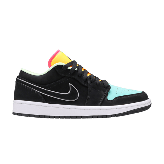Jordan 1 Low Black Aurora Green Laser Orange
