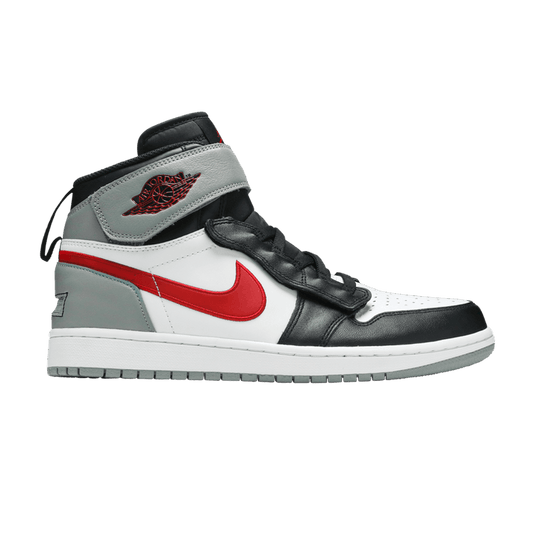 Jordan 1 High FlyEase Black Particle Grey Gym Red