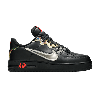 Nike Air Force 1 React Black Glow Habanero Red