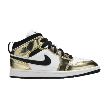 Jordan 1 Mid Metallic Gold Black White (PS)