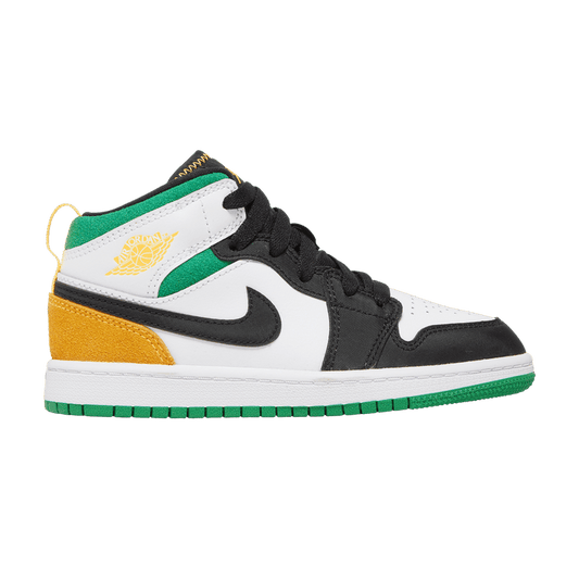 Jordan 1 Mid SE White Laser Orange Lucky Green (PS)