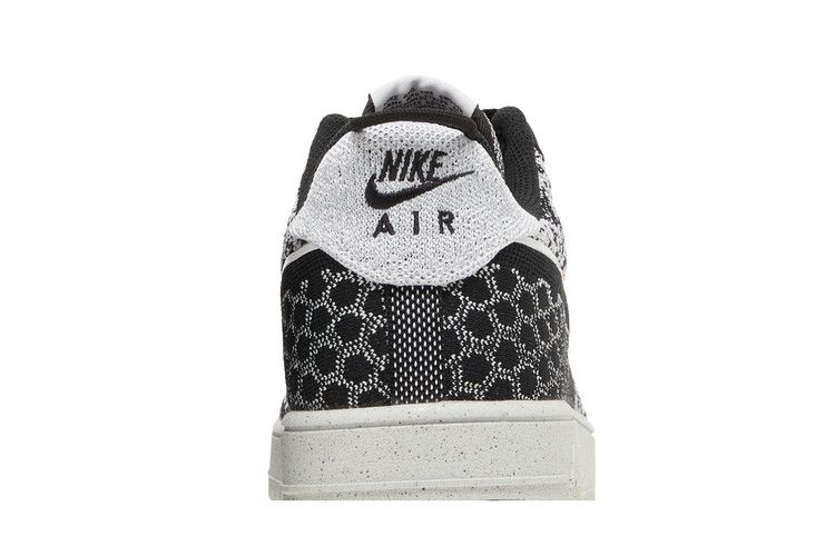 Nike Air Force 1 Low Crater Flyknit Black White Melange