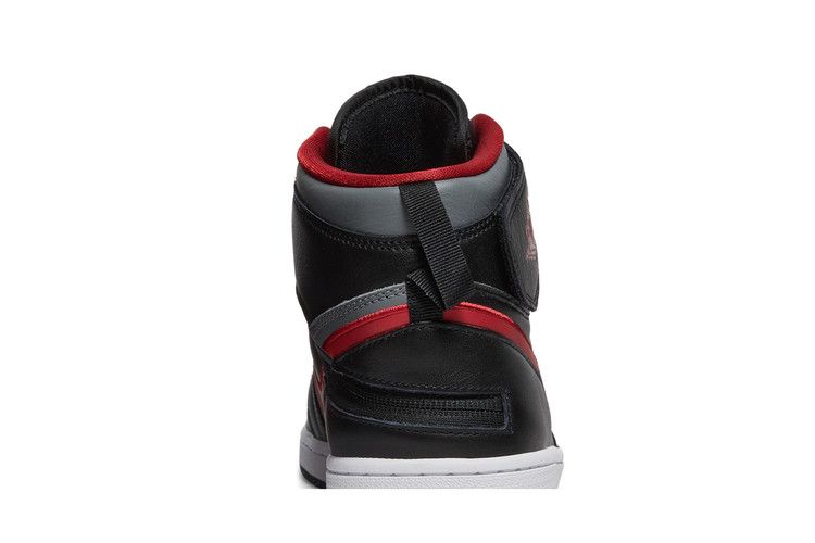 Jordan 1 High FlyEase Black Gym Red Smoke Grey