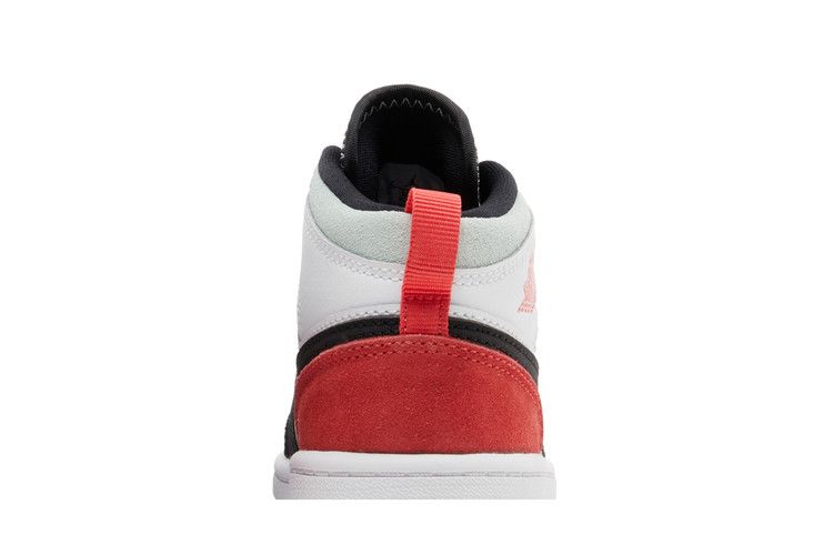 Jordan 1 Mid SE White Black Red Spruce (PS)