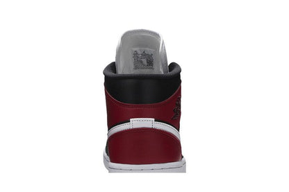 Jordan 1 Mid Black Noble Red (Women's)