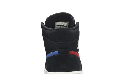 Jordan 1 Mid Multi-Color Swoosh Black