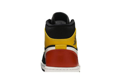 Jordan 1 Mid Black Amarillo Orange