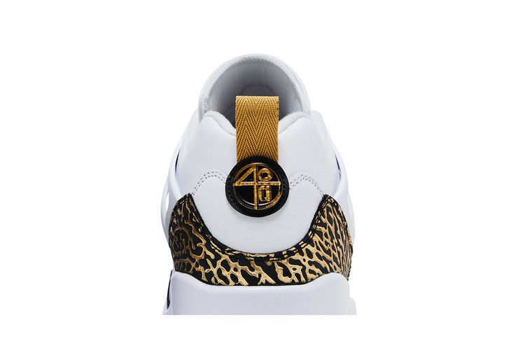 Jordan Spizike Low White Metallic Gold