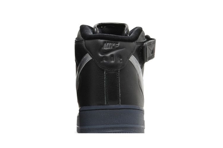 Nike Air Force 1 Mid PRM Black Metallic Silver