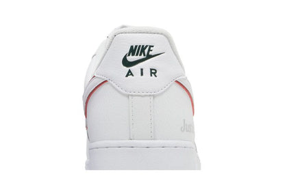 Nike Air Force 1 Low Just Do It White Noble Green Metallic Silver University Red