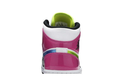 Jordan 1 Mid White Black Cyber Pink