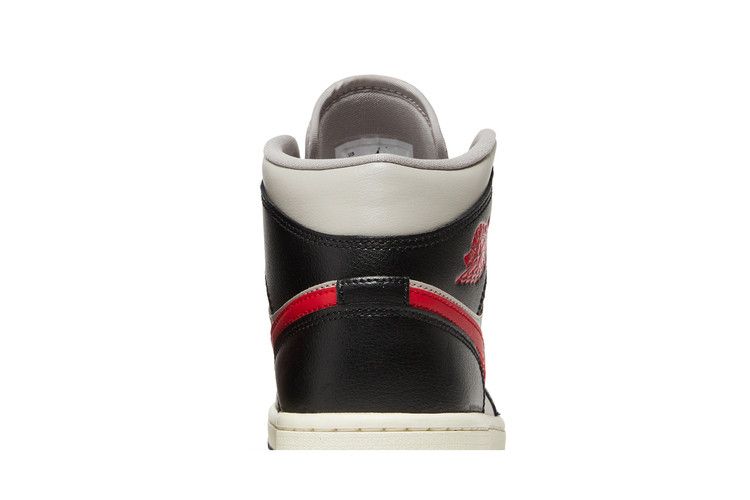 Jordan 1 Mid Black College Grey Gym Red (Women's)