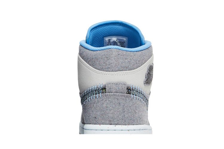 Jordan 1 Mid Crater Grey University Blue