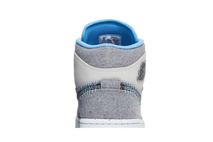 Jordan 1 Mid Crater Grey University Blue