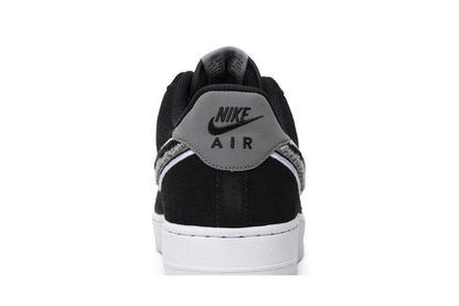 Nike Air Force 1 Low 3D Chenille Swoosh Black Cool Grey