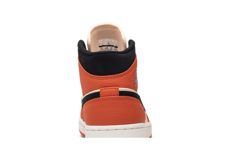 Jordan 1 Mid Team Orange Black