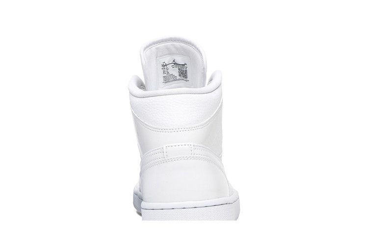 Jordan 1 Mid Triple White Patent Swoosh (Women's)