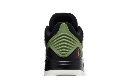 Jordan Max Aura 5 Black Bright Mandarin Sail Sky J Light Olive
