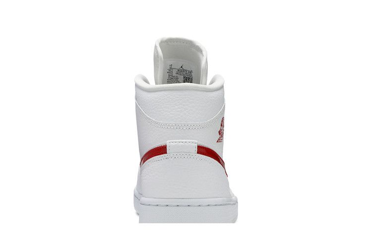 Jordan 1 Mid White University Red (Women's)