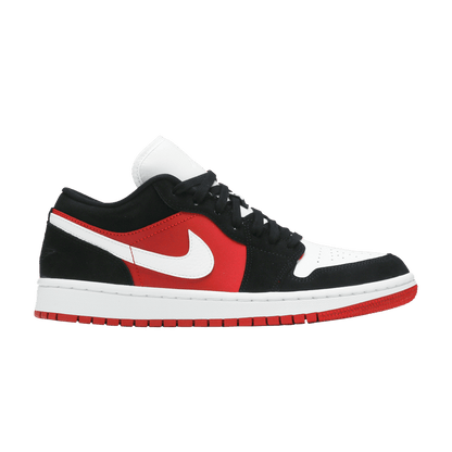 Jordan 1 Low Black White Gym Red (Women's)
