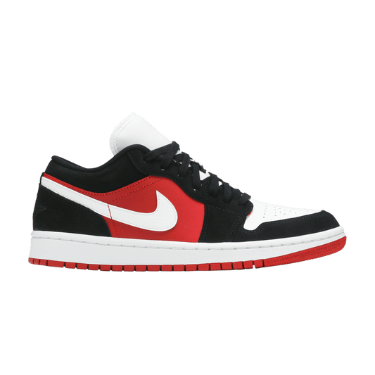 Jordan 1 Low Black White Gym Red (Women's)