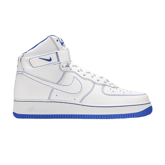 Nike Air Force 1 High White Royal Blue Contrast Stitch